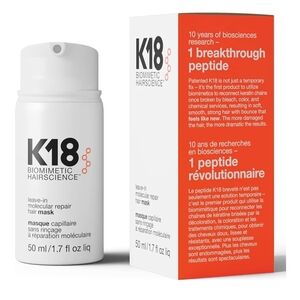 K18 Biomimetic Hairscience Leave-In Molecular Repair Hair Mask - White